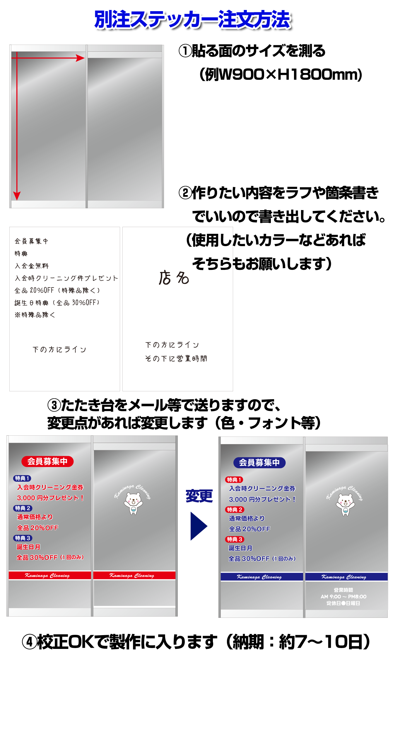 別注ステッカー注文方法